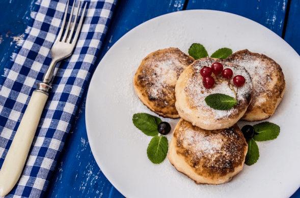 Cheese cakes in the pan in Ducan